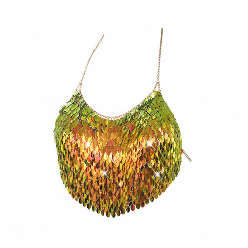 Sequin halter sling