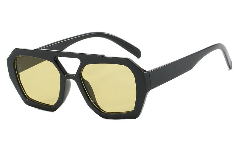 Double Beam Irregular Sunglasses
