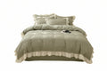 Cream Pleated Duvet Four-piece Set