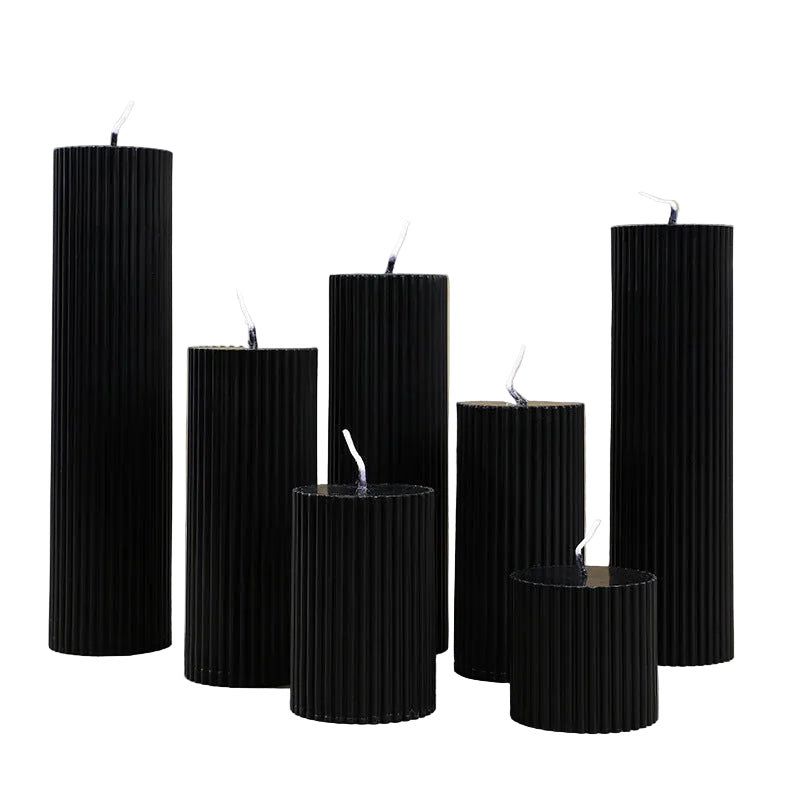 Black Cylinder Candles