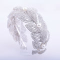 Rhinestone Leaf Handmade Headband