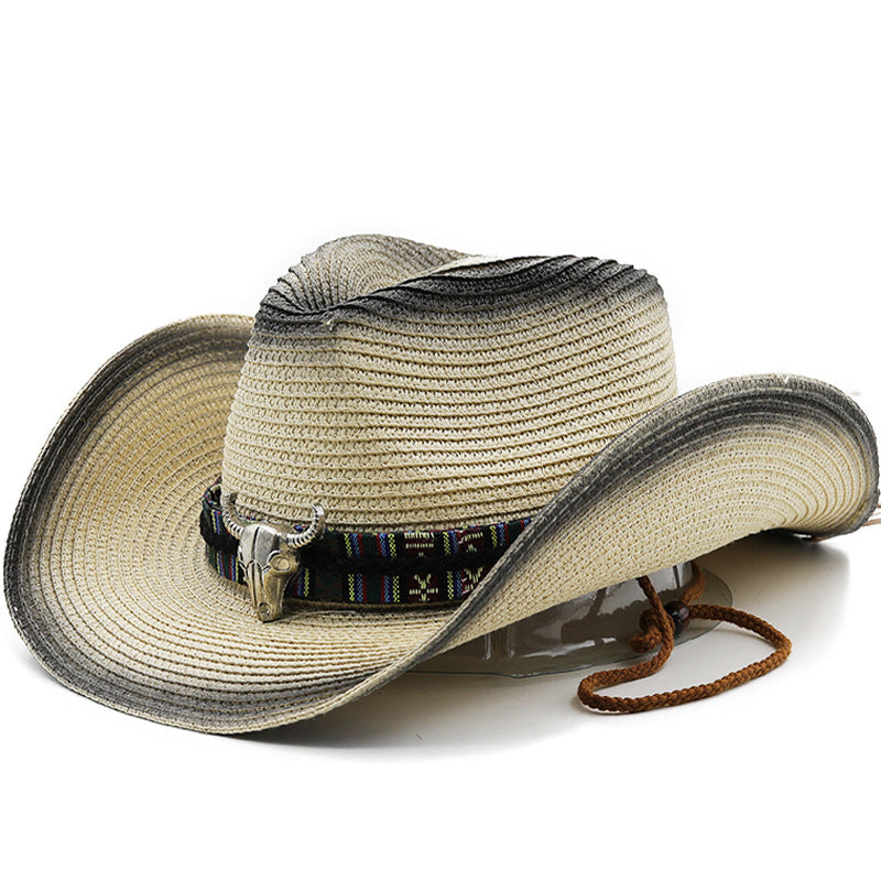 Denim Style Straw Hat