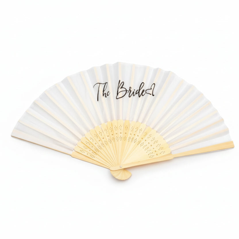 Bride And Bridesmaid Black And White Fan