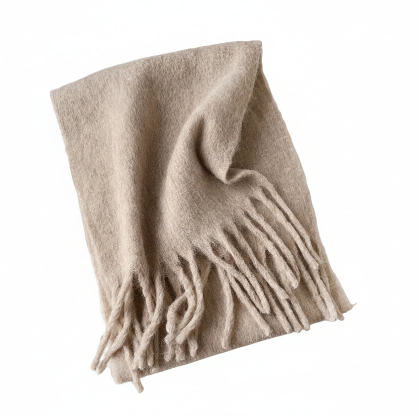 Merino Wool Brushed Warm Scarf