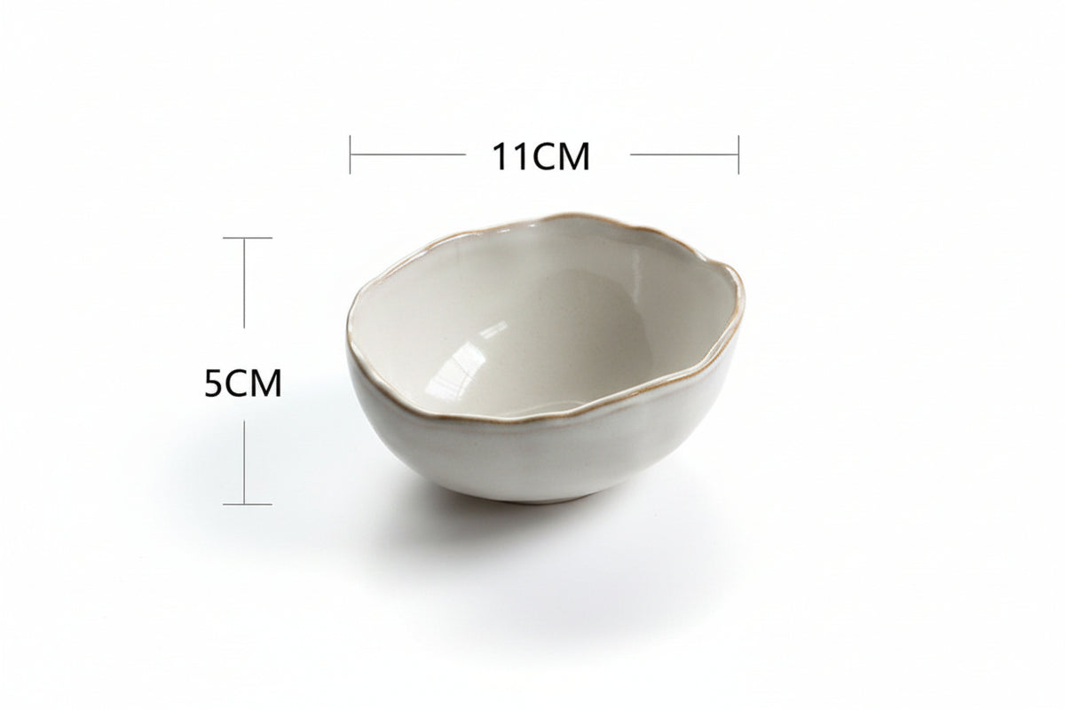 Irregular ceramic dinner plates