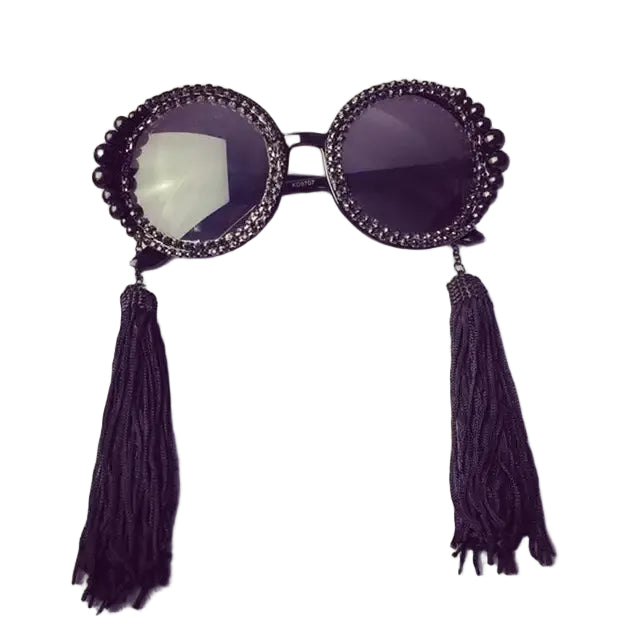 Round Tassel Sun Glasses