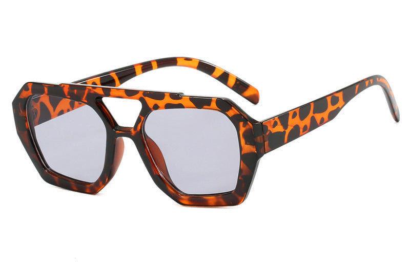 Double Beam Irregular Sunglasses