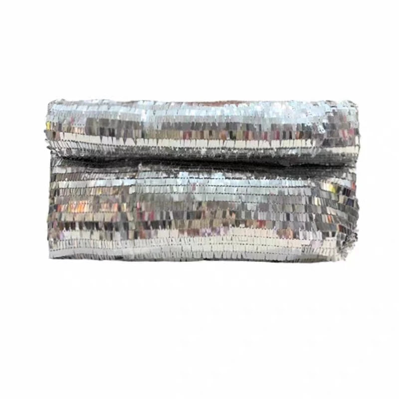 Women silver evening clutch Bag