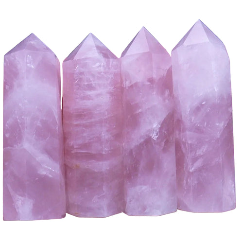 1PC Large 100% Natural Pink Rose Quartz Point