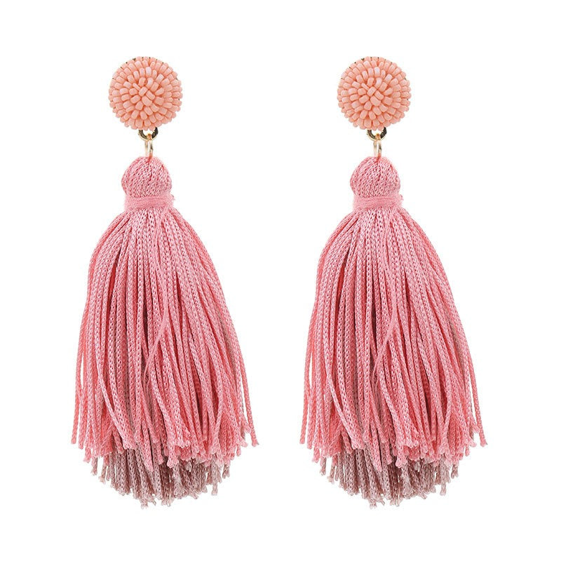 Double Layered Tassel Earrings