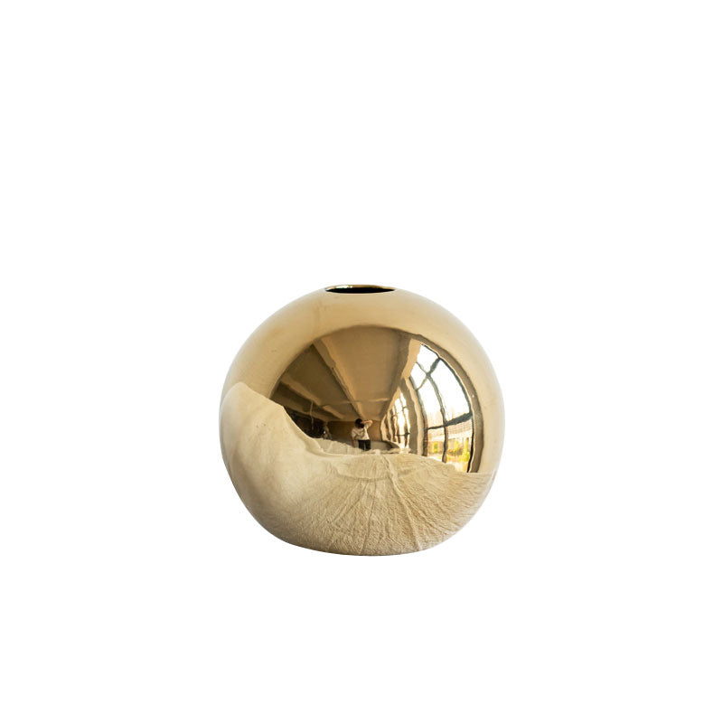 Gold Plated Ceramic Vase