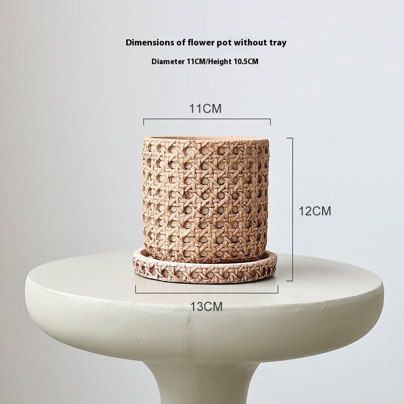 Woven Bamboo Plant Pot