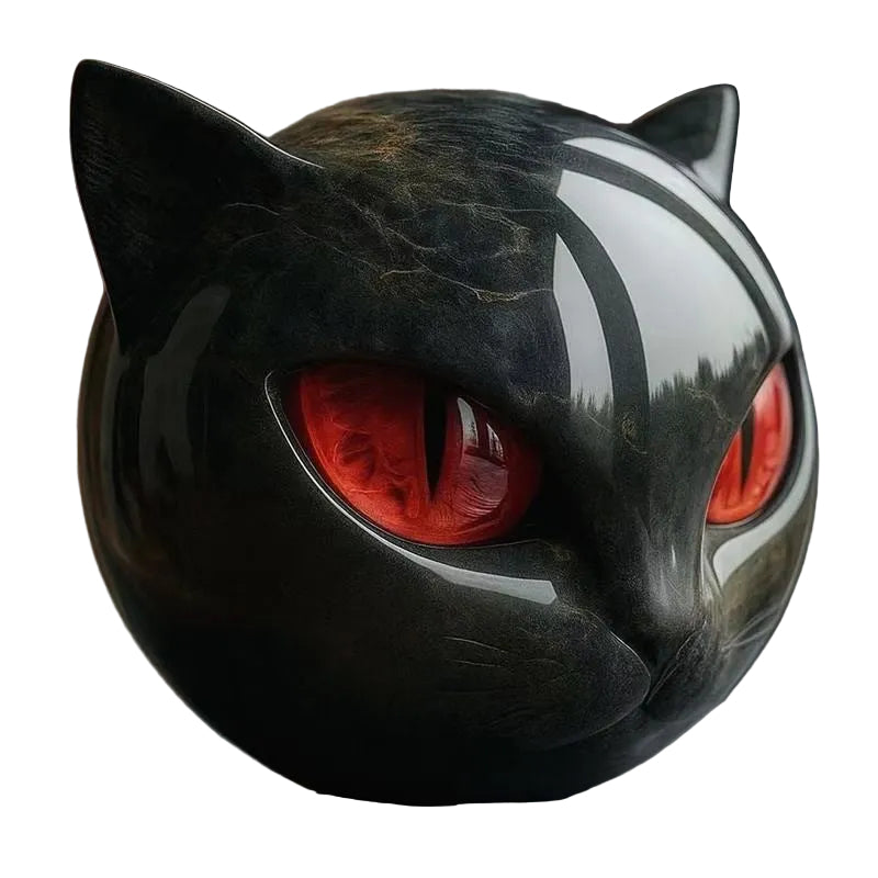 Black Cat Stone Statue