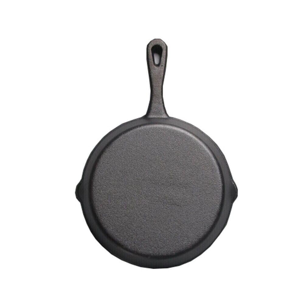 Set Of 3 Cast Iron Non Stick Skillet Griddle Cooking Pan Pre-Seasoned Frying Pan