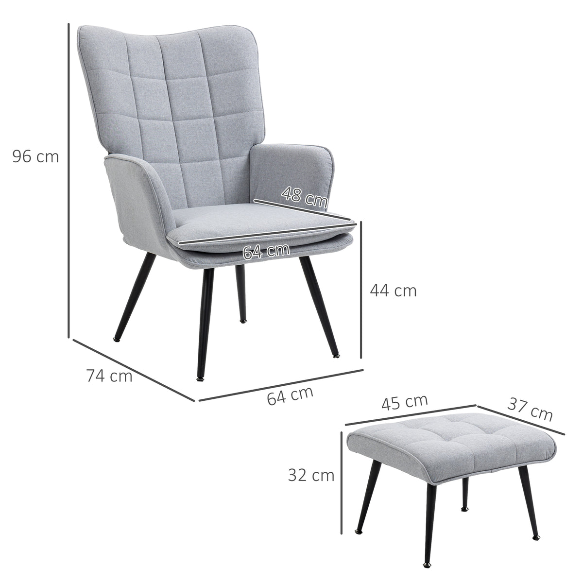 Armchair With Footstool