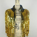 Sequin Fringe Vest
