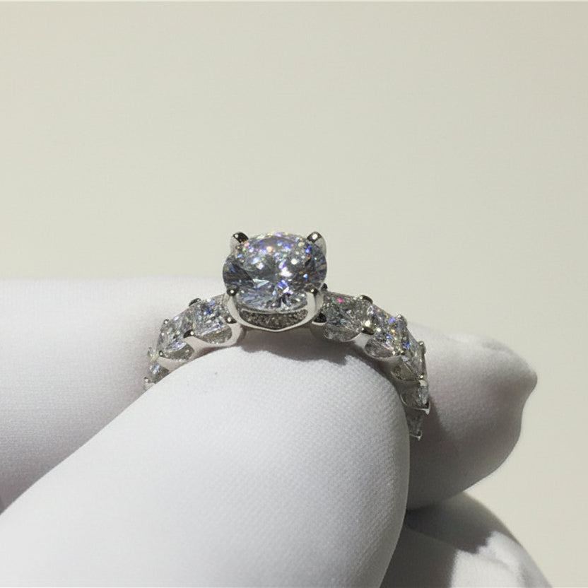 Cz Zircon 925 Sterling Silver  Band Ring