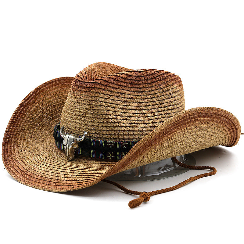 Denim Style Straw Hat
