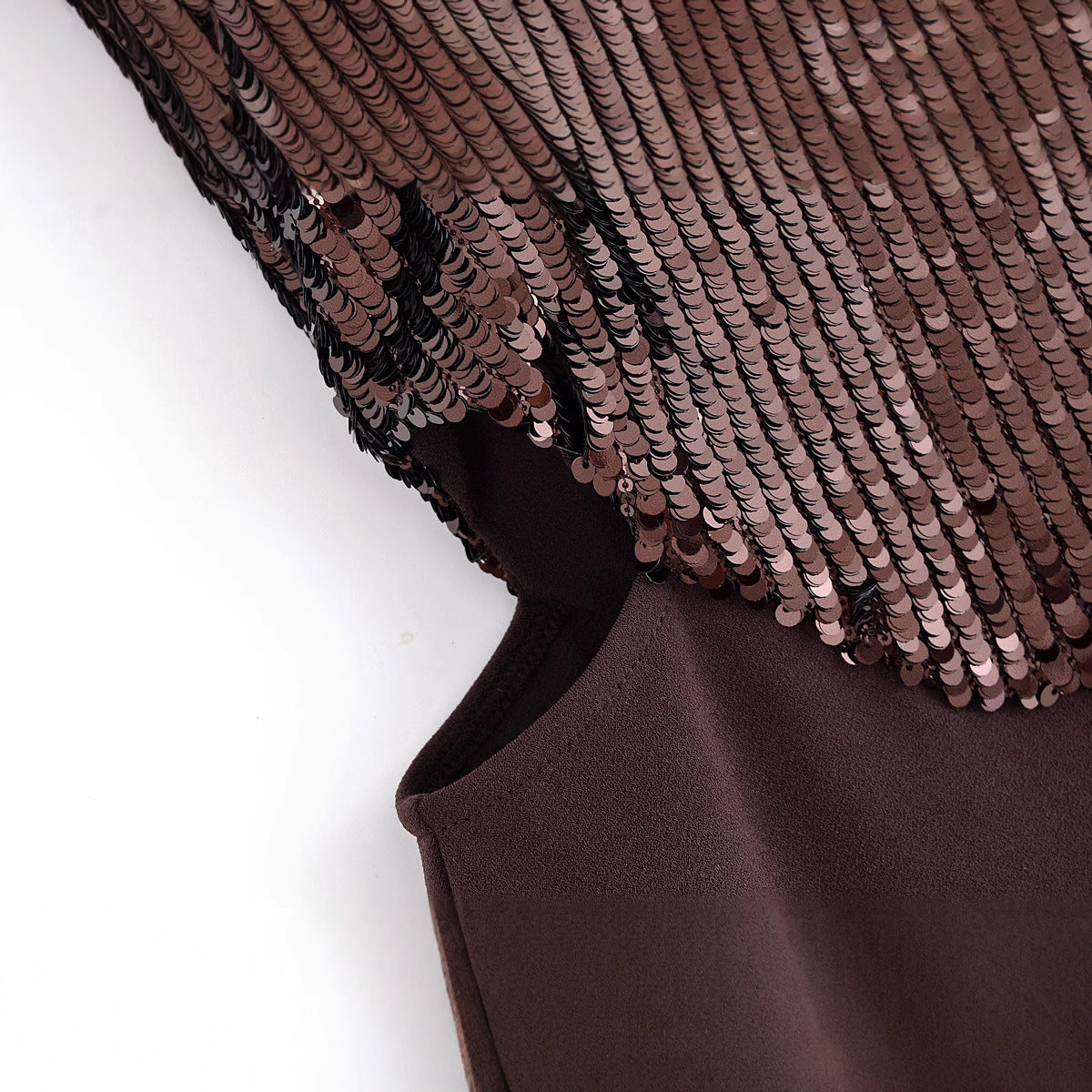 Hollow Waist Sequin Dress