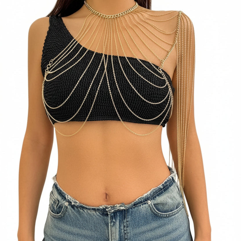 Single Shoulder Body Chain