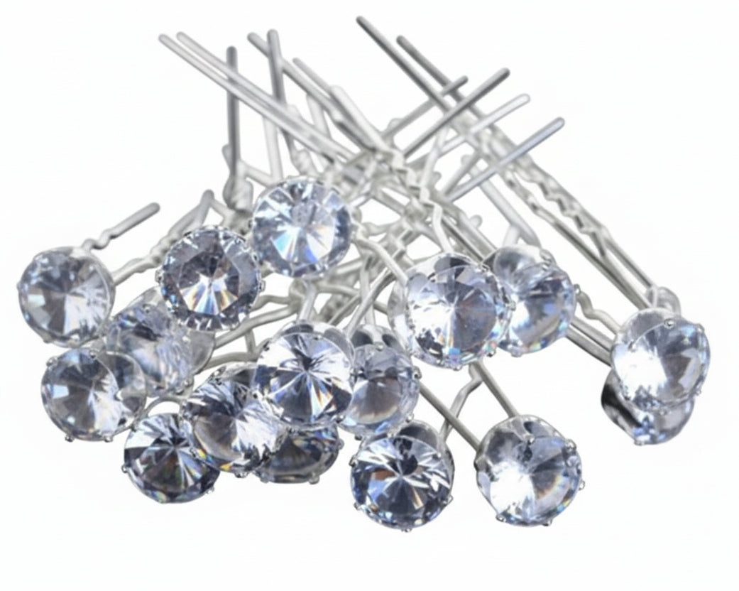 Pearl Diamond Hairpin Set