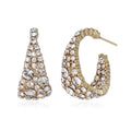 Rhinestone Small Hoop Earrings