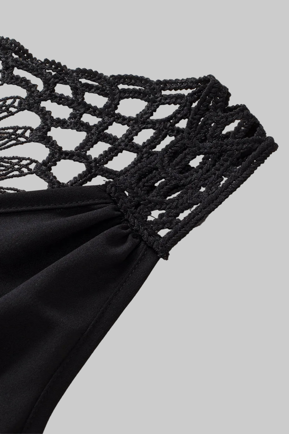 Black Bohemian Crochet top