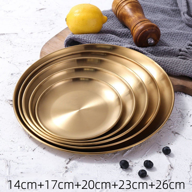 Gold Round Tray