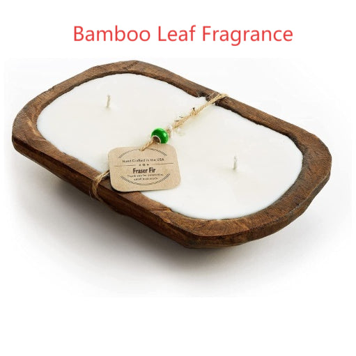Wooden Basin Candle