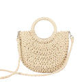 Handmade Half-Round Rattan Woven Straw Bag