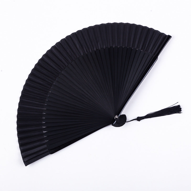 All Black Folding Fan