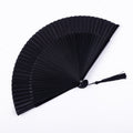 All Black Folding Fan