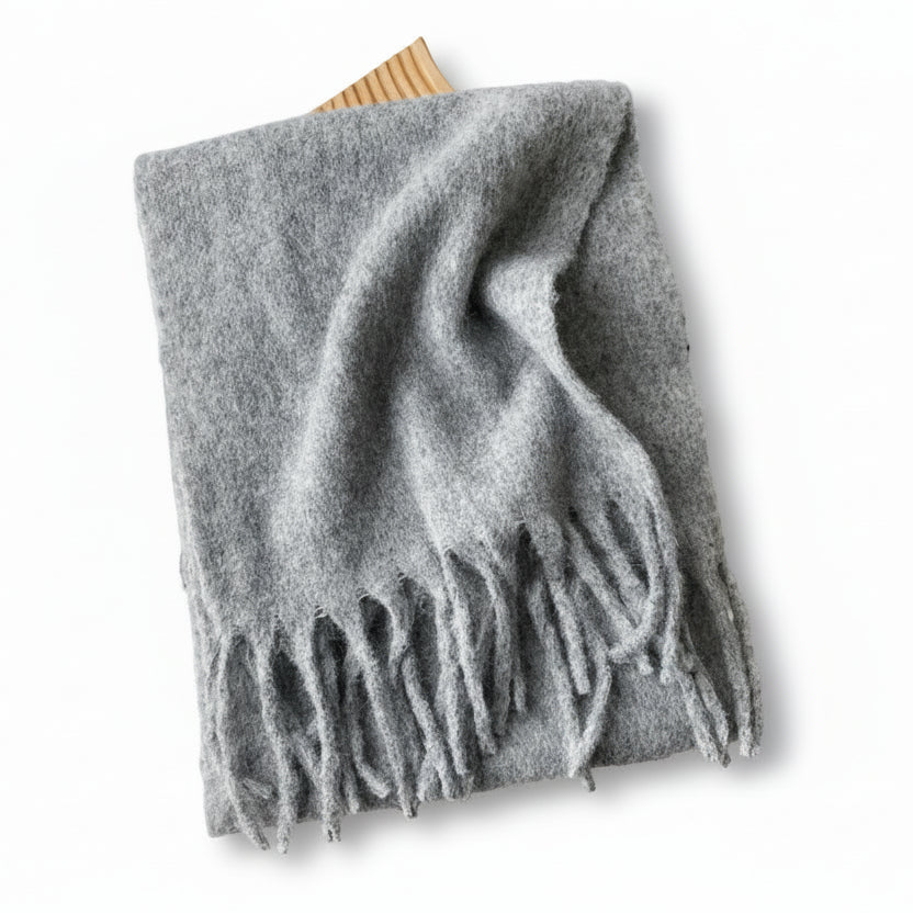 Merino Wool Brushed Warm Scarf
