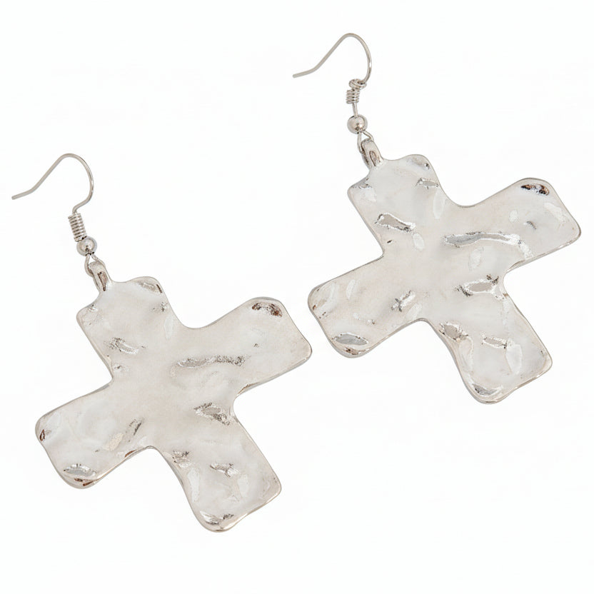 Exaggerated Cross Earrings