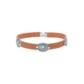 Bohemian Retro Metal Flower Plate Turquoise Necklace