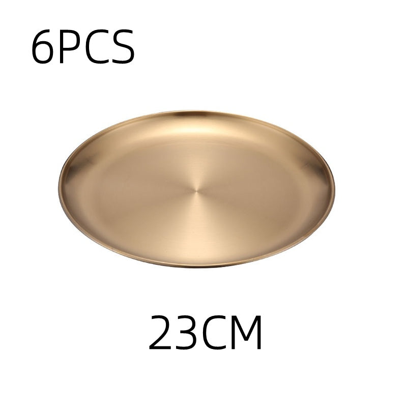 Gold Round Tray