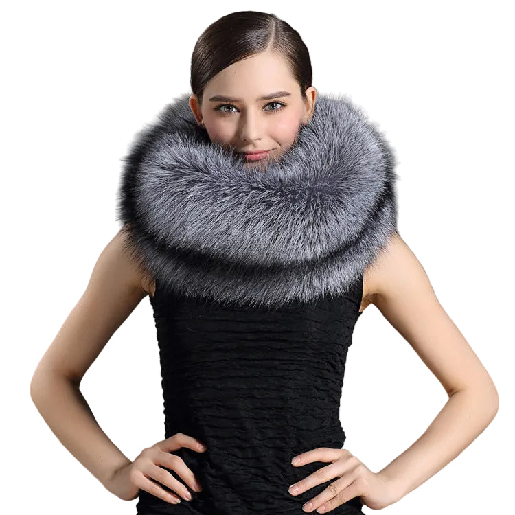 Bib Silver Fur Scarf For Men And Women