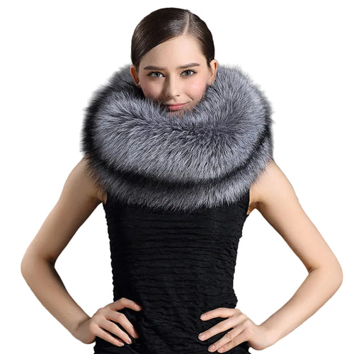Bib Silver Fur Scarf For Men And Women