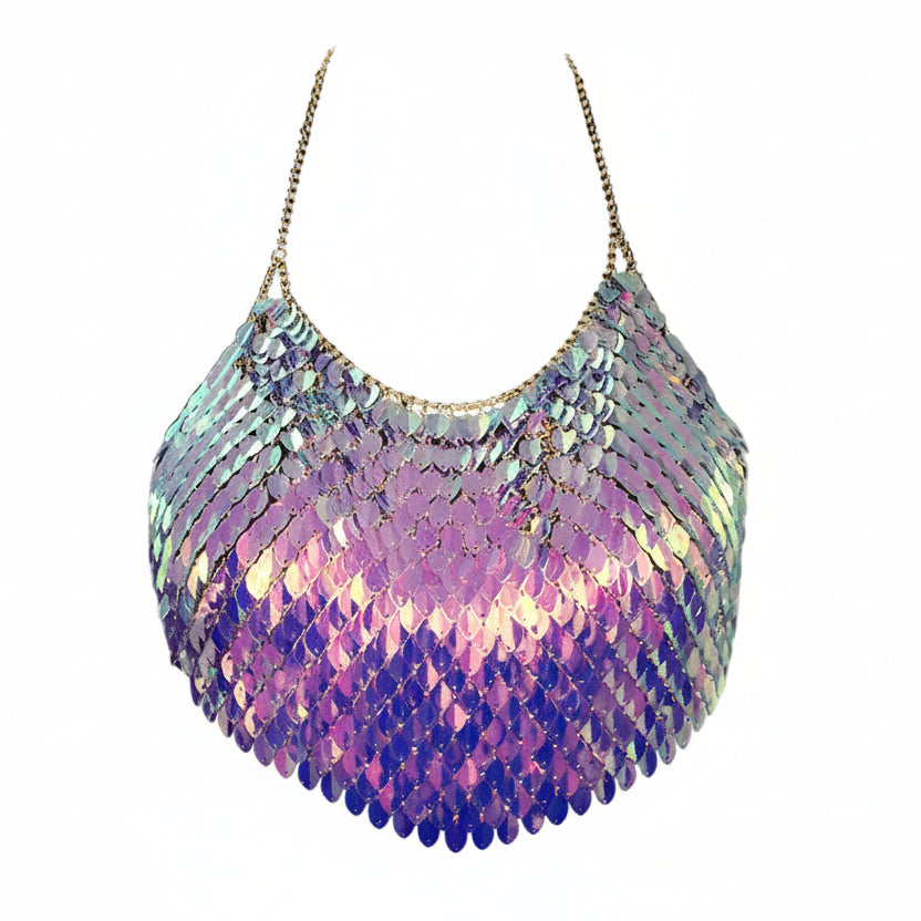 Sequin halter sling