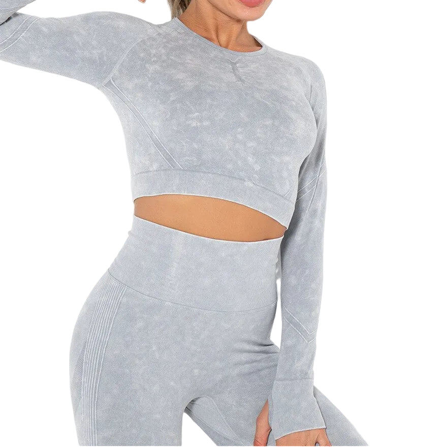 Tie-dye High Waist Seamless Yoga Set