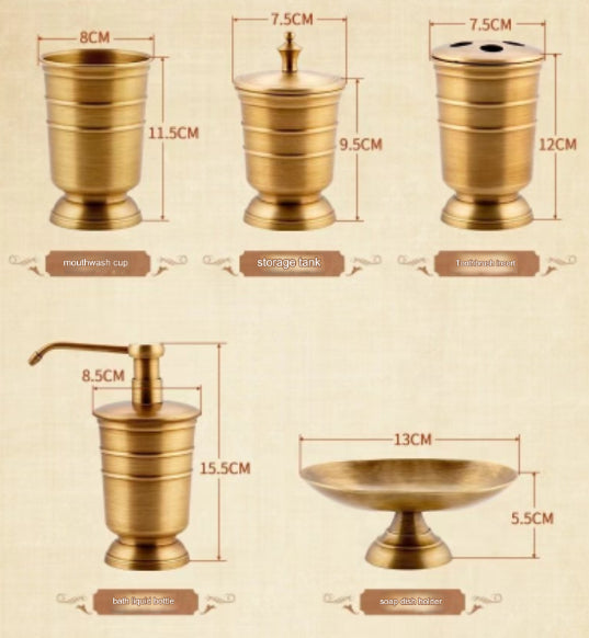 Bronze Bathroom Accessories Set