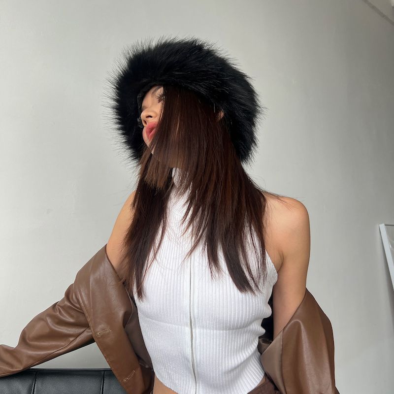 Stylish Padded Round-Top Fleece Hat For Women