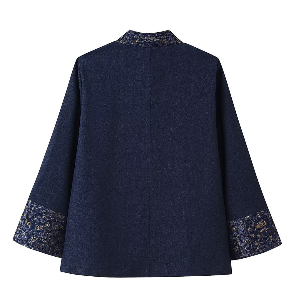 Jacquard Denim Kimono