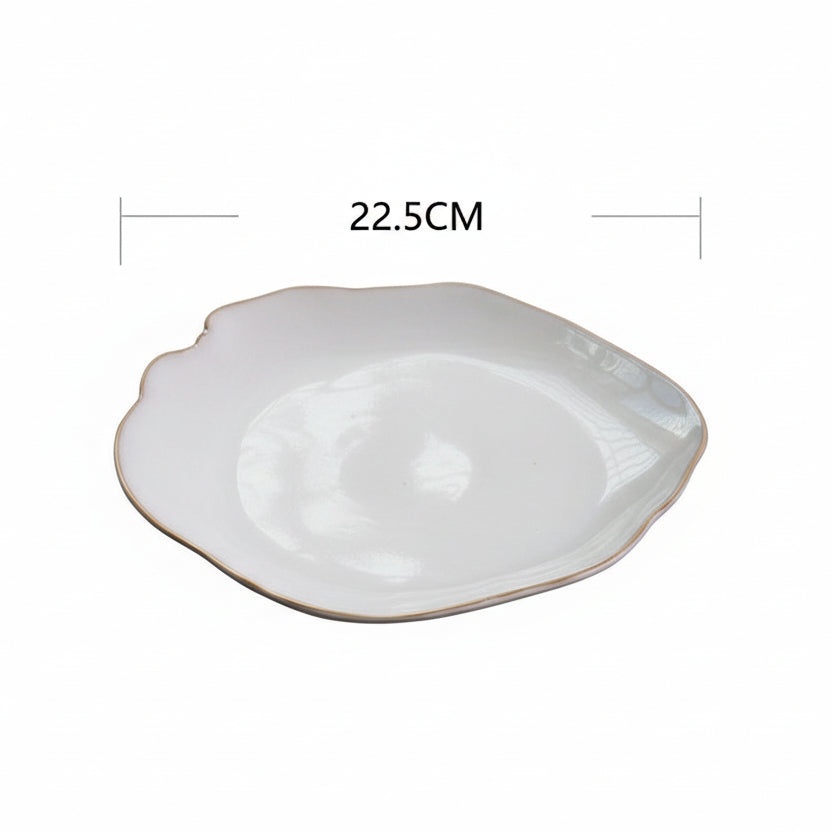 Irregular ceramic dinner plates