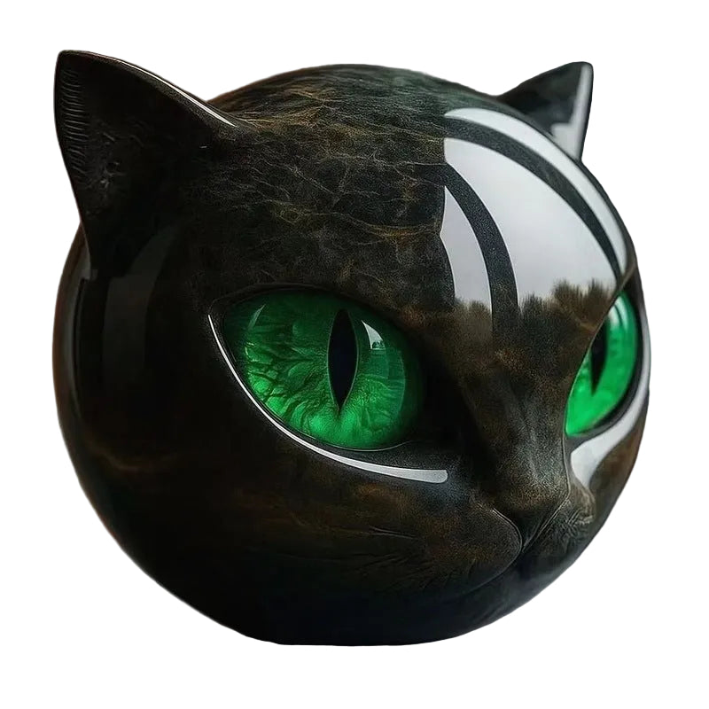 Black Cat Stone Statue