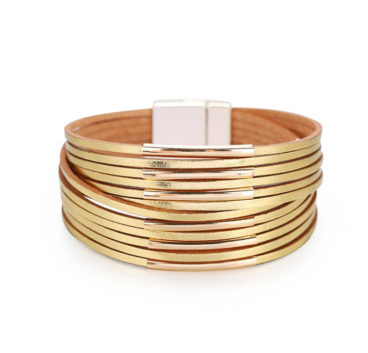 Multi-Layer Pu Leather Bracelet