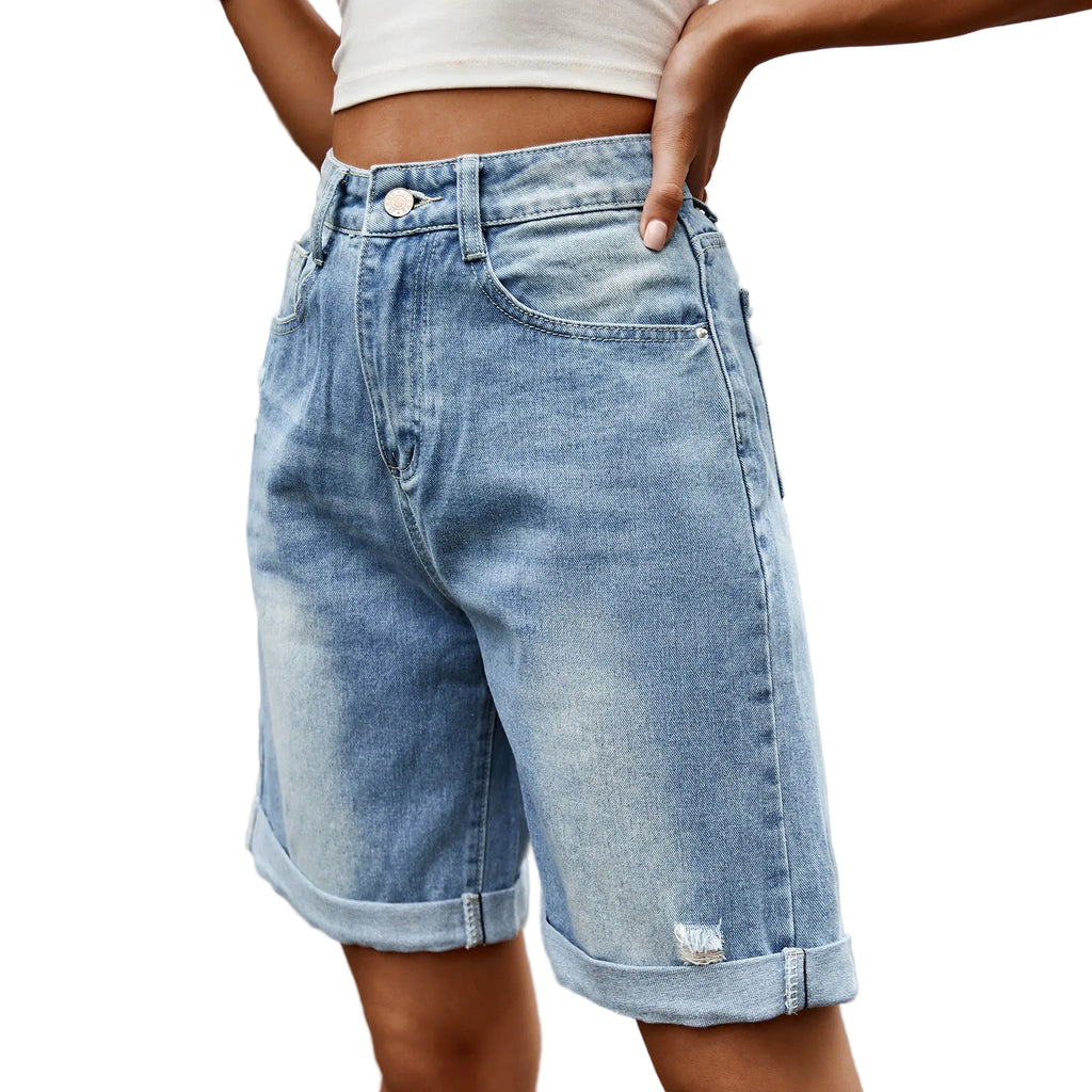 Women Long Denim Shorts