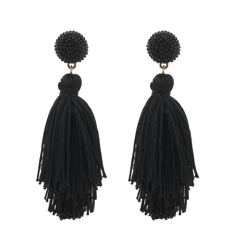 Double Layered Tassel Earrings