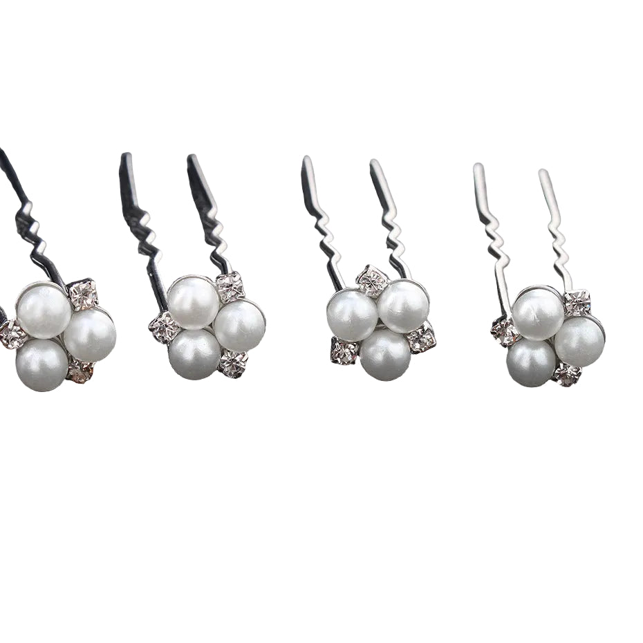 Pearl Diamond Wedding Hair Pin