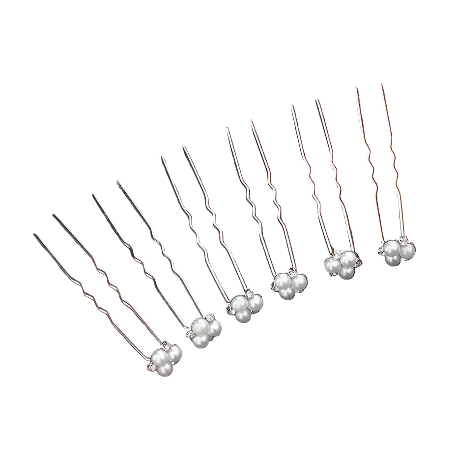 Pearl Diamond Wedding Hair Pin